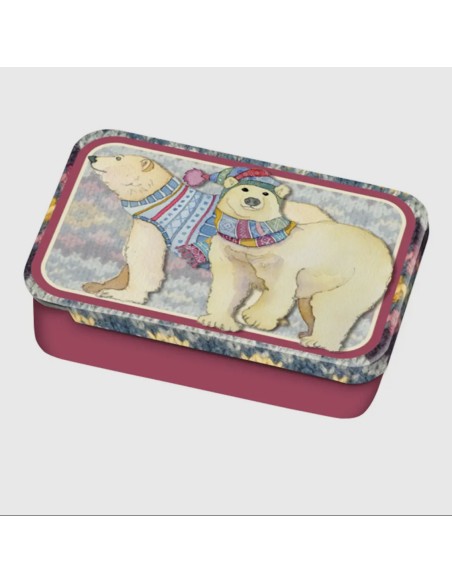 Emma Ball - Caja metálica pequeña osos T304