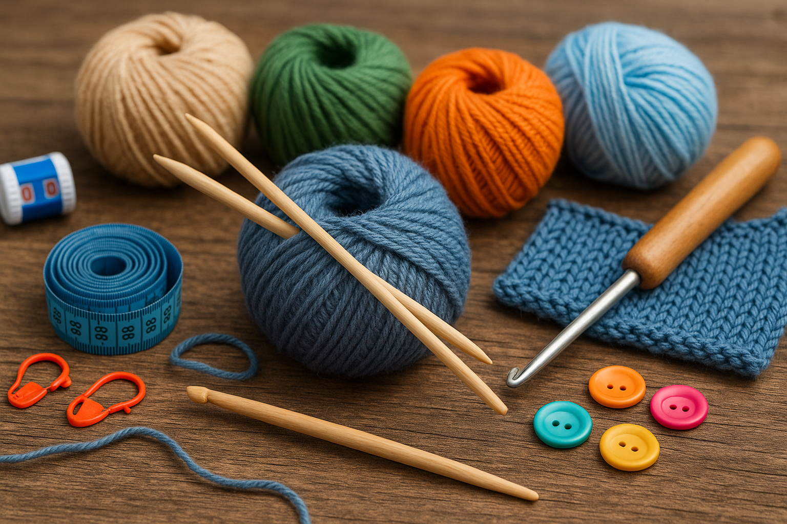 Los 7 materiales para tejer que no pueden faltar si haces punto o crochet